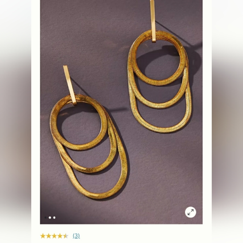 Anthroplogie layered loop drop earrings